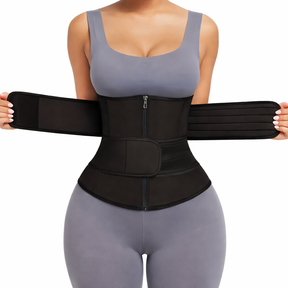 Cinta Modeladora Abdominal com Zíper e Velcro de Alta Compressão