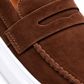 Mocassim Masculino Sola Alta em Camurça Premium