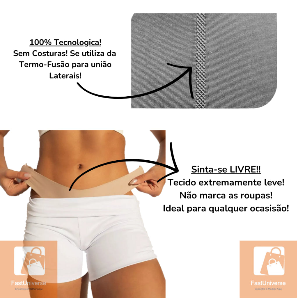 Kit 12 Calcinhas Fio Dental  Sem Costura Corte a Laser Acabamento Top