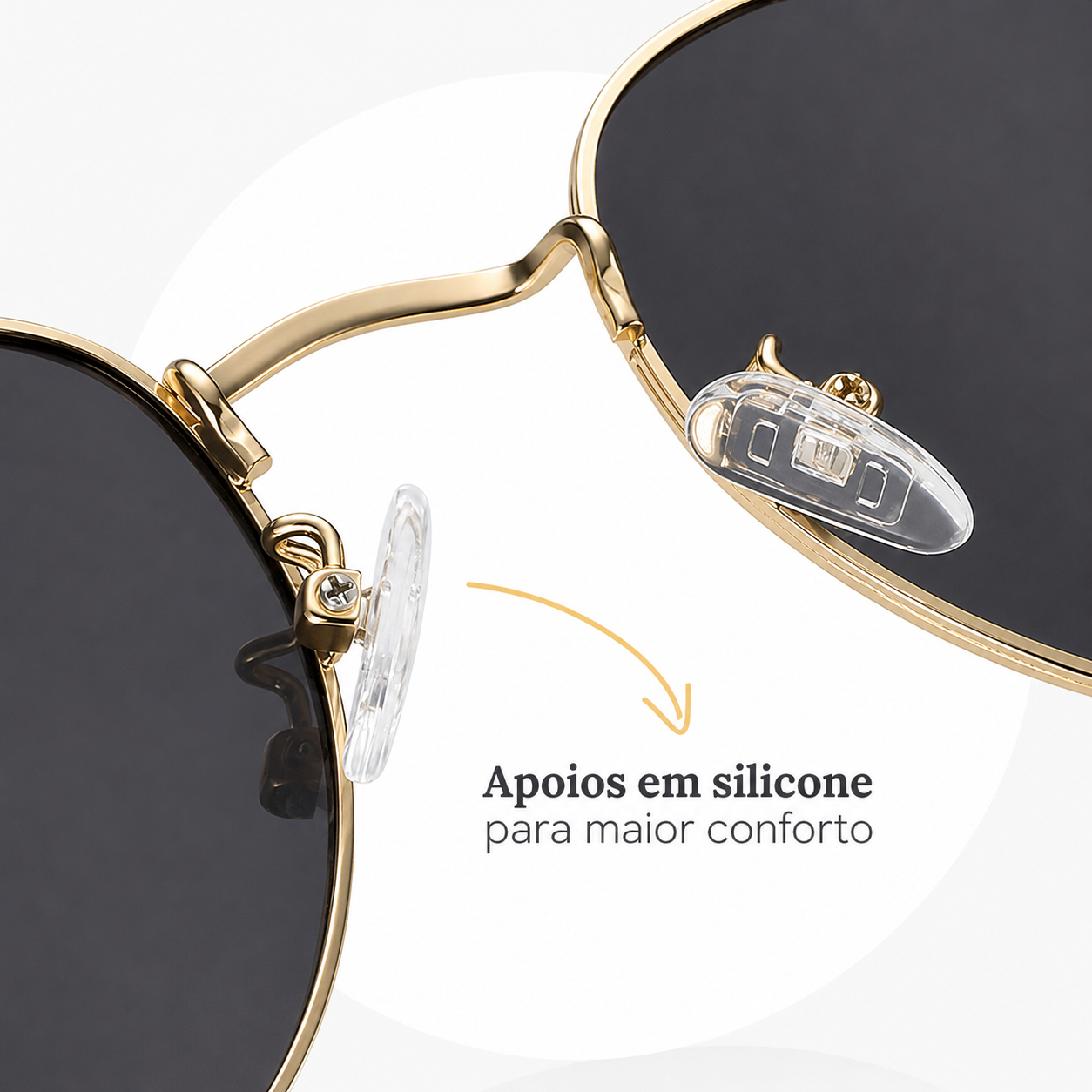 Óculos De Sol Hexagonal Feminino
