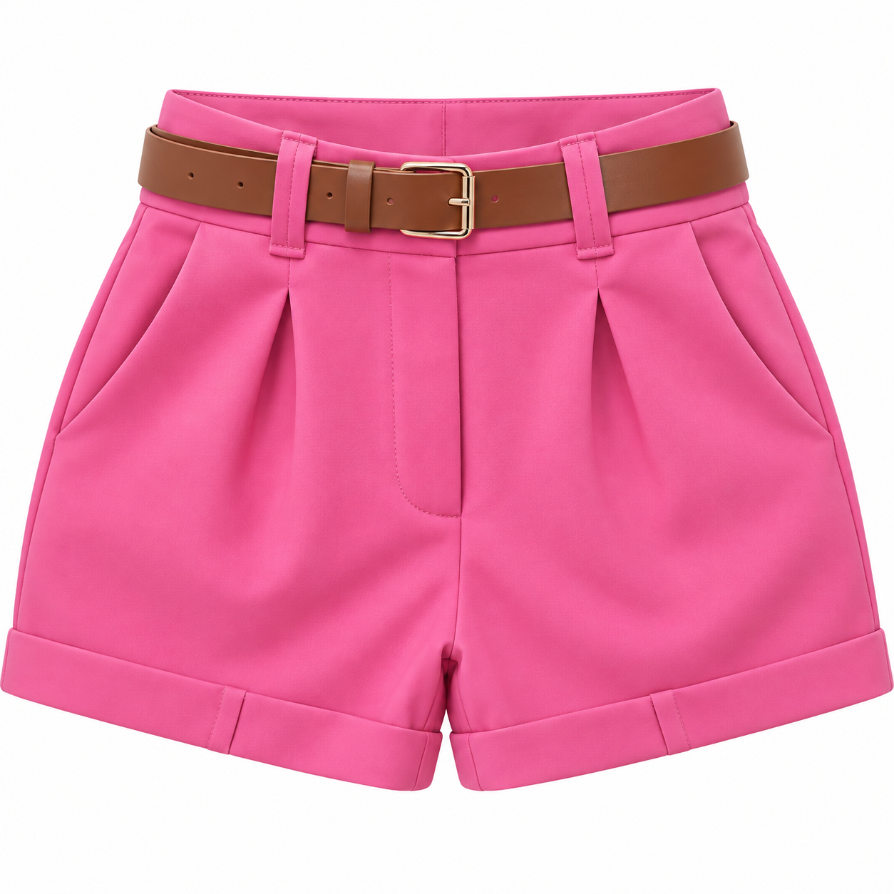 Short Feminino Alfaiataria Cintura Alta com Cinto