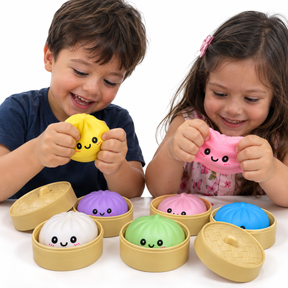 Bolinho Squishy Surpresa Dumpling Antiestresse Colecionável Caixa Cega