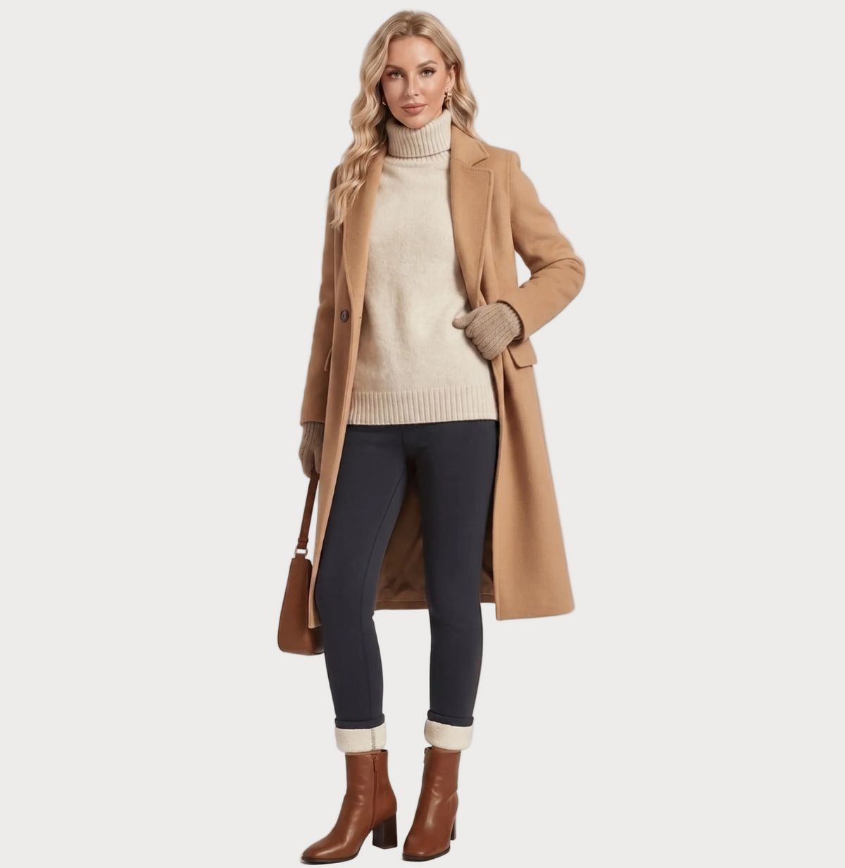 Calça Legging Feminina Peluciada Térmica Cintura Alta – Forro Grosso Inverno
