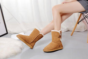 Bota Feminina Snow de Couro