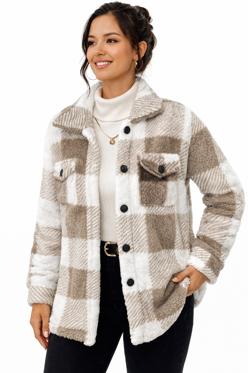 Casaco Feminino Xadrez Teddy