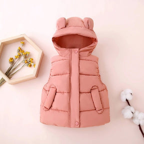 Colete Infantil Puffer com Capuz