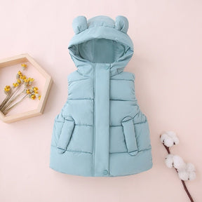 Colete Infantil Puffer com Capuz