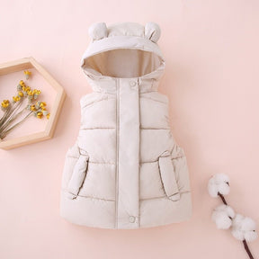 Colete Infantil Puffer com Capuz