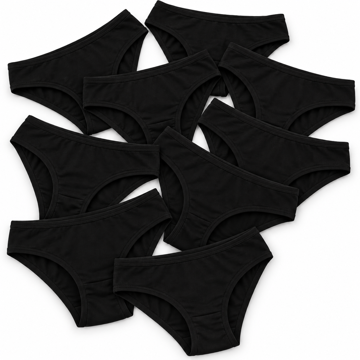 Kit 10 Calcinha Confort Algodão Tanga Básica Feminina