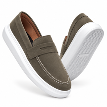 Mocassim Masculino Sola Alta em Camurça Premium