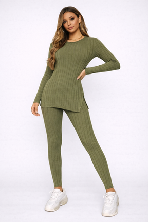 Conjunto Feminino Canelado Cozy Fit