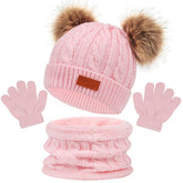 Kit Infantil Touca + Luva + Cachecol Charmoso