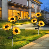 Luminária Solar para Jardim Áreas Externas Modelo Girassol