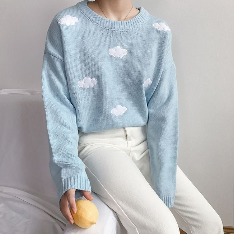 Suéter Feminino Nuvens