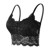 Sutiã de Renda Cropped Alça Fina