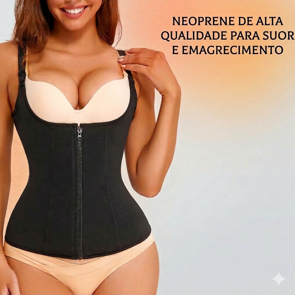 Cinta Modeladora Feminina Dupla Compressão Tipo Colete
