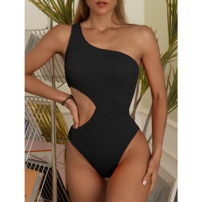 Maiô Ombro Só Cintura Vazada Moda Praia espaco shop Preto P 