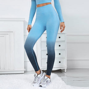 Calça Legging Degradê Empina Bumbum Calça legging L01 Azul P 