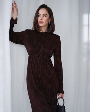Vestido Longo Cetim Acinturado Vestido EP01 Preto P 