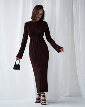 Vestido Longo Cetim Acinturado Vestido EP01 