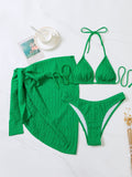 Conjunto Biquíni Malibu Triângulo com Saia Biquini espaco shop Verde P 