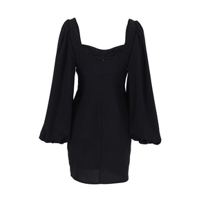 Vestido Curto Ombro a Ombro Mangas Bufantes Vestido EP01 
