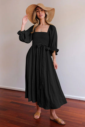 Vestido Longo Solto de Dois Lados Vestido EP01 