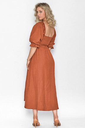 Vestido Longo Solto de Dois Lados Vestido EP01 