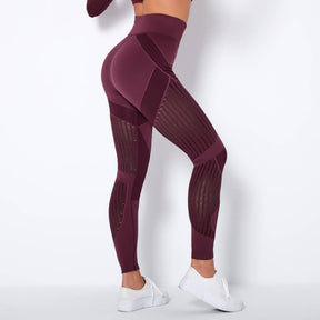 Calça Legging SportFit Mesh Calça Legging L01 VermelhoVinho PP 