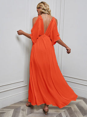 Vestido Clare Longo Decote V Vestido EP01 