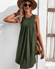 Vestido Lilith Curto Regata Liso Vestido EP01 VerdeMilitar P 