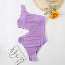 Maiô Ombro Só Cintura Vazada Moda Praia espaco shop Lilás P 