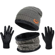 KIT Conjunto Touca Gorro Térmico com Cachecol + Luvas Espaço Shop Cinza 