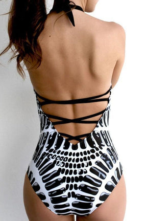Maiô Estampa Monocromática Moda Praia espaco shop 