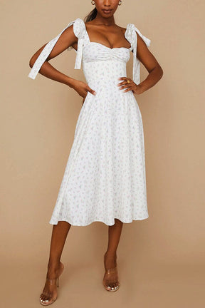 Vestido Nice Midi Alça Amarração e Fenda Vestido EP01 