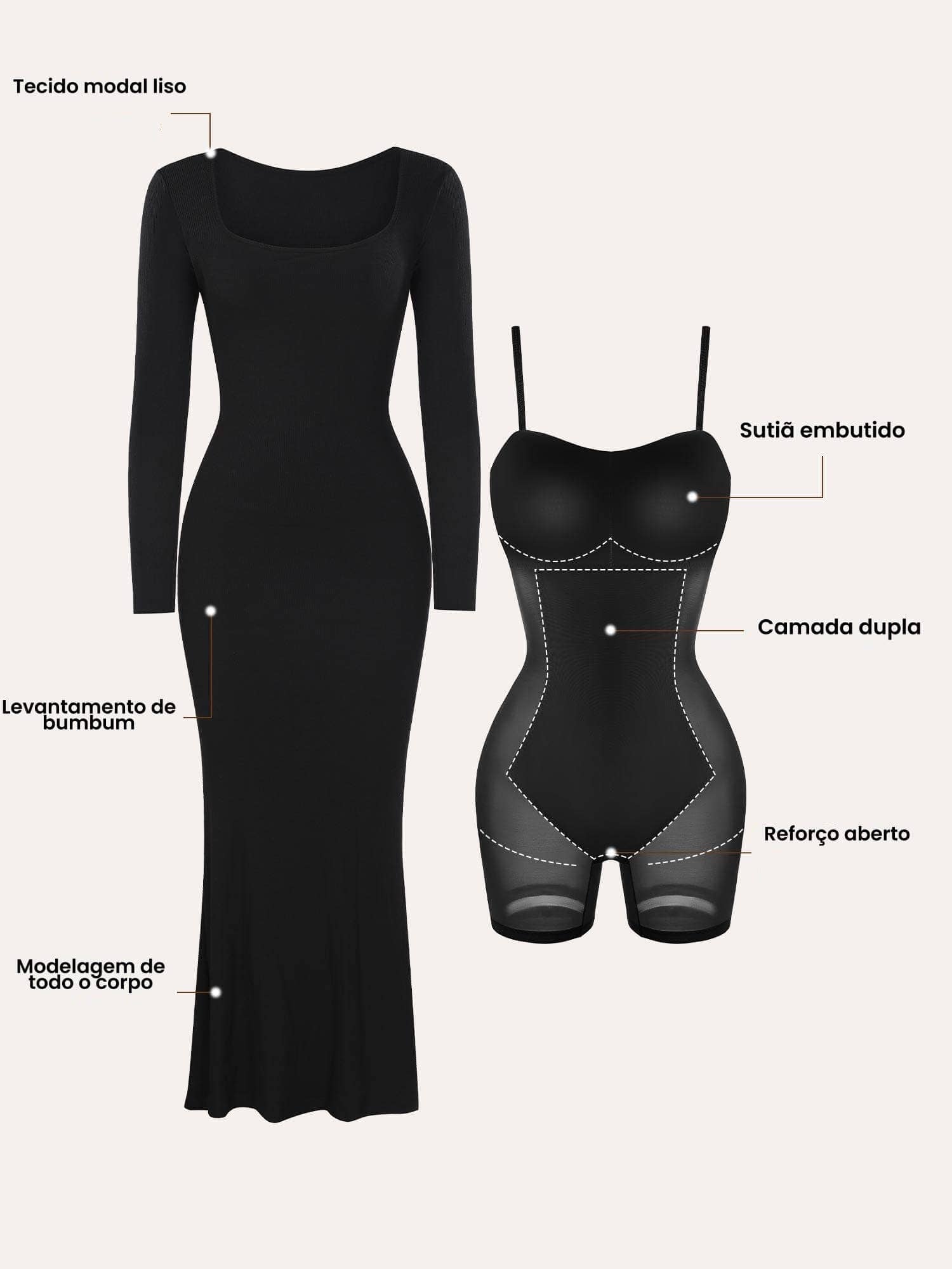 O vestido que realça seu formato Mais vendido do Ano Bodycon Dress Espaco Shop 