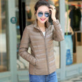 jaqueta puffer feminina IF07 - jaqueta puffer feminina espaco shop Caramelo PP 
