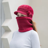 Gorro + Cachecol Life Style Espaço Shop Vinho 