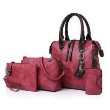 Bolsas de Couro Ladies - (Compre 1 e leve 4 Peças ) Espaço Shop Vinho 