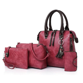 Bolsas de Couro Ladies - (Compre 1 e leve 4 Peças ) Espaço Shop Vinho 