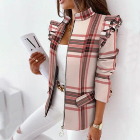 Blazer Feminino - Modelo Inverno 2023 IF11 - blazer feminino espaco shop Rosa 01 PP 
