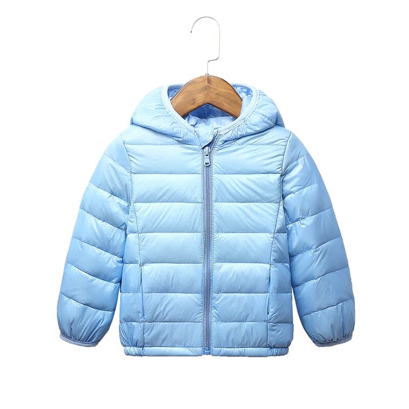 Jaqueta Puffer infantil OutWear Espaço Shop Azul Céu 3 Anos 