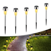 Luminária de Led Solar Para Jardim Á Prova D' Água Espaço Shop Branco Quente 12pcs 
