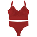 Kit Calcinha e Sutiã sem costura Espaço Shop Vermelho P 40-60kg 
