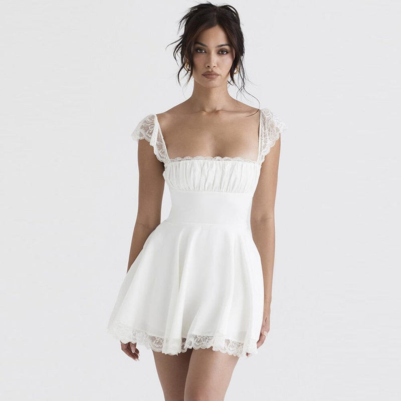 Vestido Passione renda branco Cisco Branco PP 
