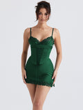 Vestido Corset Renda AMSTERDAM Cisco Verde PP 