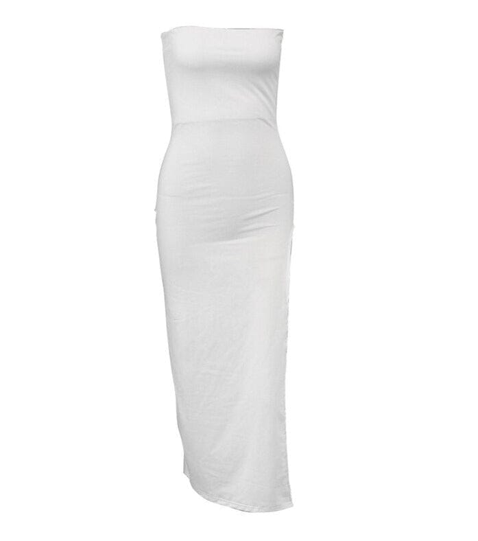 Vestido Tomara que caia e fenda Ingrid vestidos Cisco 