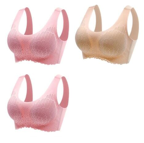 Kit 3 sutiã Confort 5D Alta Sustentação Espaço Shop 