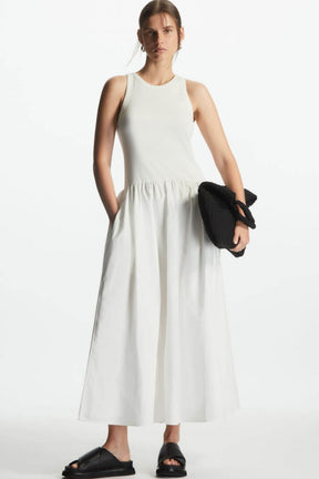 Vestido Longo Royal Vintage com Bolsos Casaco EP01 Branco PP 