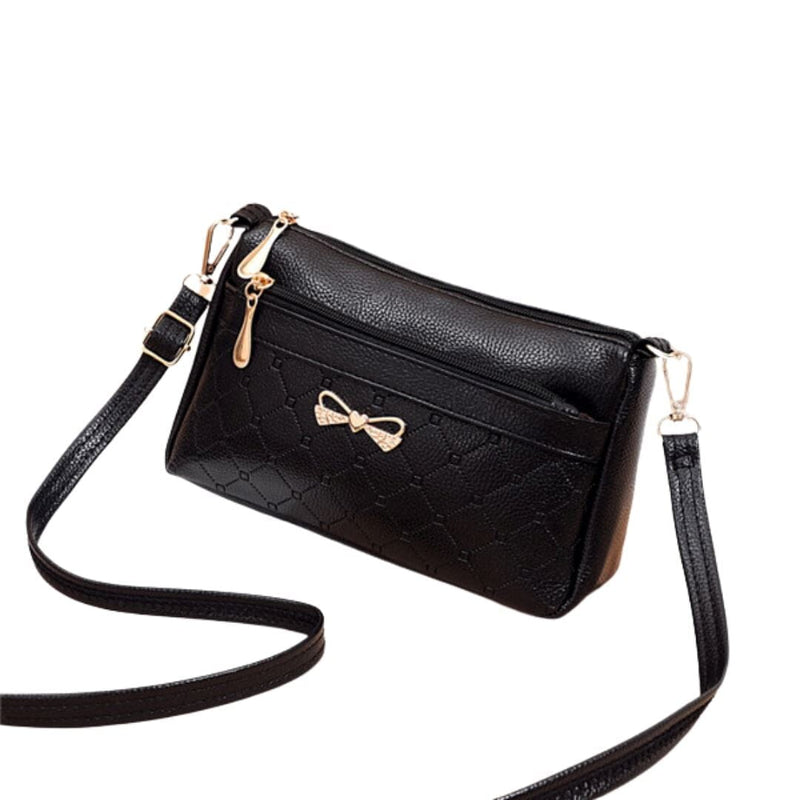 Bolsinha de Couro | Bolsa Feminina de Ombro Bolsa 83 Fontbella Preto 